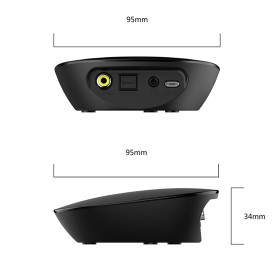 Блутут ресийвър Orico NFC Bluetooth 4.1 receiver - Optical, coaxial, 3.5mm out - BR01-PRO