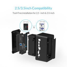 Докинг станция Orico Storage - HDD/SSD Dock - 2.5 and 3.5 inch USB3.0 - 6619US3