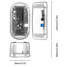 Докинг станция Orico Storage - HDD/SSD Dock - 2.5 and 3.5 inch USB3.0, transparent - 6139U3-CR