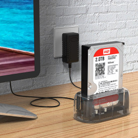 Докинг станция Orico Storage - HDD/SSD Dock - 2.5 and 3.5 inch USB3.0, transparent - 6139U3-CR