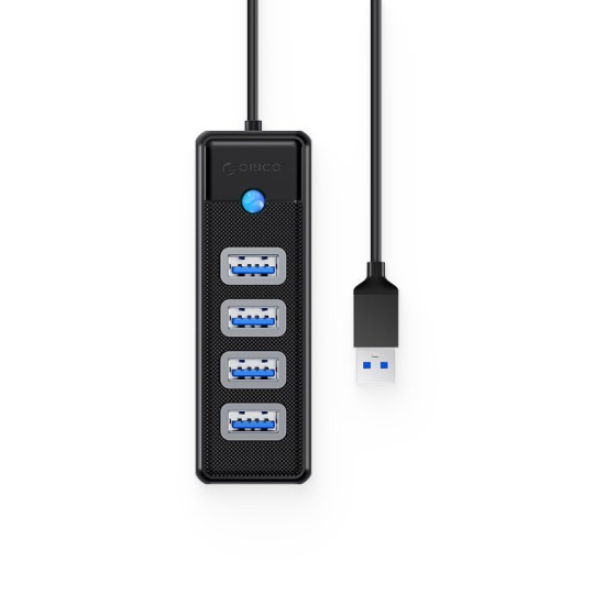 USB хъб Orico HUB USB3.0 4 port Black - PW4U-U3-015-BK