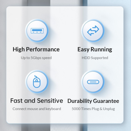 USB хъб Orico HUB USB3.0 4 port Black - PW4U-U3-015-BK