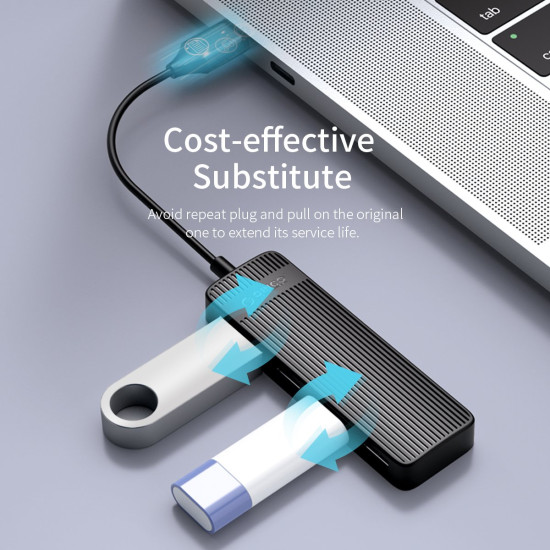 USB хъб Orico USB2.0 HUB 4 port Black - FL02-BK