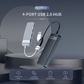 USB хъб Orico USB2.0 HUB 4 port Black - FL02-BK