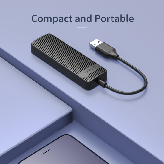 USB хъб Orico USB2.0 HUB 4 port Black - FL02-BK