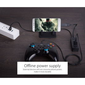 USB хъб Orico USB3.0 HUB 4 port - USB/Micro USB input, Black - W5P-U3-030