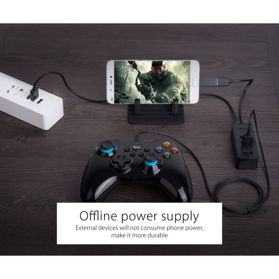 USB хъб Orico USB3.0 HUB 4 port - USB/Micro USB input, Black - W5P-U3-030