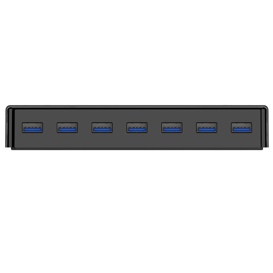 USB хъб Orico USB3.0 HUB 7 port with Premium Power Adapter, Black - H7928-U3-V1-BK