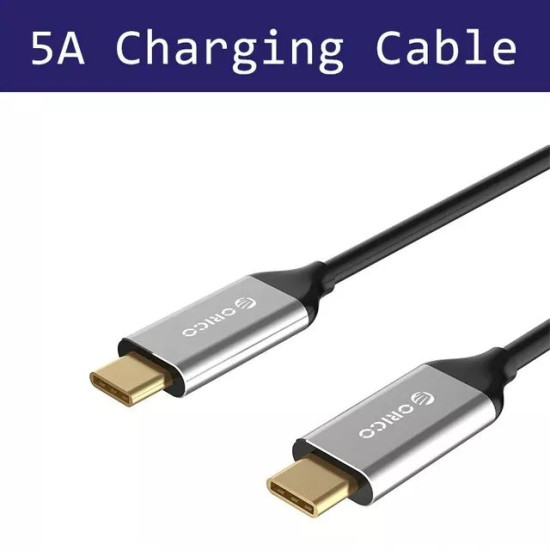 USB кабел Orico Type-C to Type-C Gen2 - 5A, 10Gbps, 0.5m - CCU-05