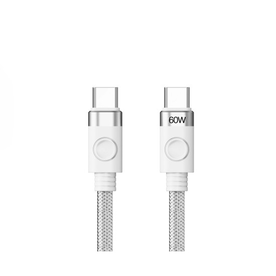 USB кабел Orico USB C-to-C PD 60W Charging 1.0m White - CDX-60CC-WH
