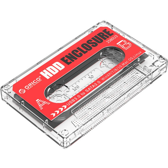 Външна кутия за диск Orico Storage - Case - 2.5 inch USB3.0 Retro Look - 2580U3-CR