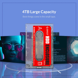 Външна кутия за диск Orico Storage - Case - 2.5 inch USB3.0 Retro Look - 2580U3-CR