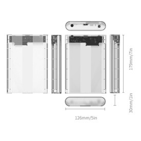 Кутия за диск Orico Storage - Case - 3.5 inch USB3.0 transparent - 3139U3