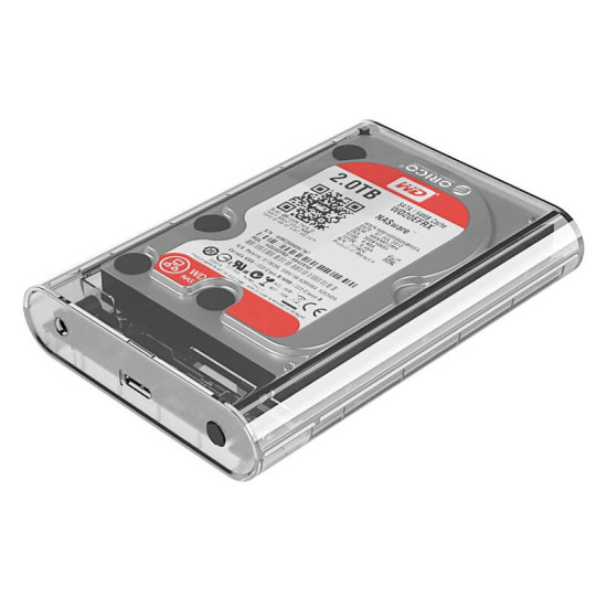 Кутия за диск Orico Storage - Case - 3.5 inch USB3.0 transparent - 3139U3