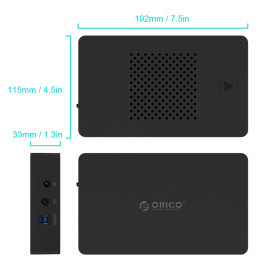 Кутия за диск Orico Storage - Case - 3.5 inch USB3.0 UASP black - 3569S3