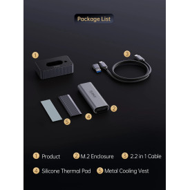 Докинг станция Orico Storage - Case/Docking Station - M.2 NVMe/NGFF - IT18C3-GY