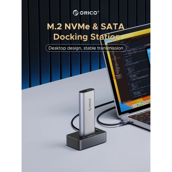 Докинг станция Orico Storage - Case/Docking Station - M.2 NVMe/NGFF - IT18C3-GY