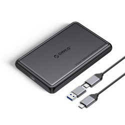 Външна кутия за диск Orico Storage - Case - 2.5 inch USB-C/A Black - DDL25-C3-BK