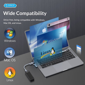 Външна кутия за диск Orico Storage - Case - M.2 NVMe M key - USB3.1 Gen2 Type-C, 10Gbps - HM2-G2-BK