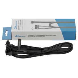 Модулен кабел Seasonic Modding Cable 600W, черен, 90 градуса, PCIe 5.0 12VHPWR, SS-2x8P-90-12V-2x6-600-BK