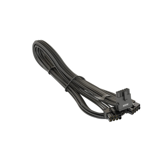 Модулен кабел Seasonic Modding Cable 600W, черен, 90 градуса, PCIe 5.0 12VHPWR, SS-2x8P-90-12V-2x6-600-BK