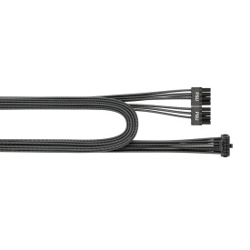 Модулен кабел Seasonic Modding Cable 600W, черен, 90 градуса, PCIe 5.0 12VHPWR, SS-2x8P-90-12V-2x6-600-BK