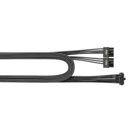 Модулен кабел Seasonic Modding Cable 600W, черен, 90 градуса, PCIe 5.0 12VHPWR, SS-2x8P-90-12V-2x6-600-BK