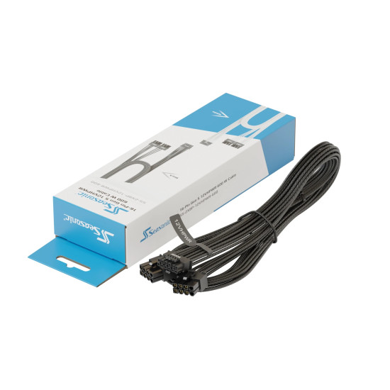 Модулен кабел Seasonic Modding Cable 600W Black - PCIe 5.0 12VHPWR - SS-2X8P-12VHPWR-600-BK