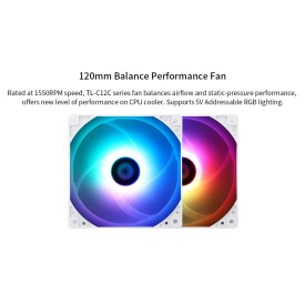 Охладител за процесор Thermalright CPU Cooler Peerless Assassin 120 SE A-RGB White - Dual-Tower - LGA1851/LGA1700/AM5