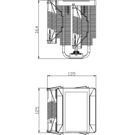 Охладител за процесор Thermalright CPU Cooler Peerless Assassin 120 Vision MAX ARGB - Dual-Tower - 5 inch Display, LGA1851/AM5