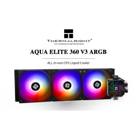 Водно охлаждане Thermalright Water Cooling Aqua Elite 360 Black A-RGB V3 - LGA1851/LGA1700/AM5