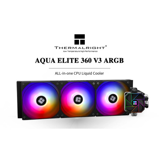Водно охлаждане Thermalright Water Cooling Aqua Elite 360 Black A-RGB V3 - LGA1851/LGA1700/AM5