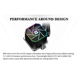 Водно охлаждане Thermalright Water Cooling Aqua Elite 360 Black A-RGB V3 - LGA1851/LGA1700/AM5