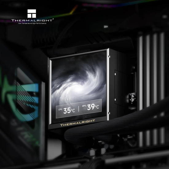 Водно охлаждане Thermalright Water Cooling Peerless Vision 360 ARGB Black - 3.95 inch IPS LCD Display