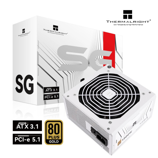 Захранване Thermalright PSU ATX 3.1 1000W Gold, Full Modular - TR-SG1000-W White