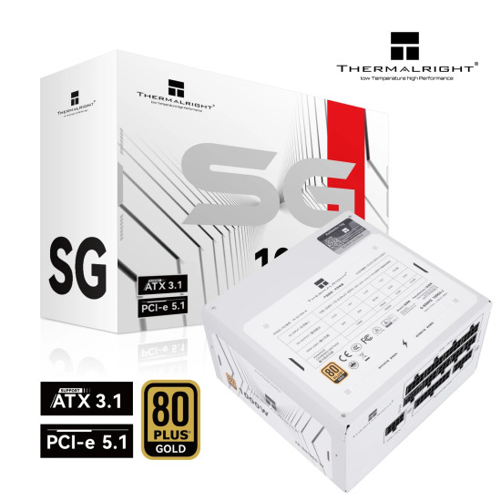 Захранване Thermalright PSU ATX 3.1 1000W Gold, Full Modular - TR-SG1000-W White