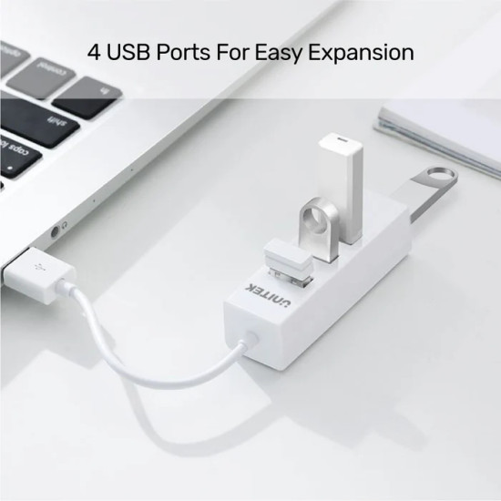USB хъб Unitek 2.0 HUB 4 port White - Y-2146