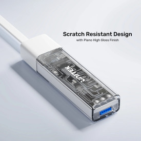 USB хъб Unitek USB-C/USB-A 3.0 HUB 4 port, Bi-Directional, Detachable Cable, White - H1319AWH01