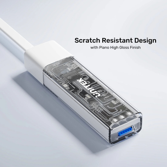 USB хъб Unitek USB-C/USB-A 3.0 HUB 4 port, Bi-Directional, Detachable Cable, White - H1319AWH01