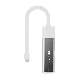 USB хъб Unitek USB-C/USB-A 3.0 HUB 4 port, Bi-Directional, Detachable Cable, White - H1319AWH01