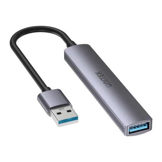 USB хъб Unitek USB3.0/2.0 HUB, 4 порта, uHUB Q4, USB-A вход, USB3.0 x 1, USB2.0 x 3, H1208A