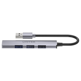 USB хъб Unitek USB3.0/2.0 HUB, 4 порта, uHUB Q4, USB-A вход, USB3.0 x 1, USB2.0 x 3, H1208A