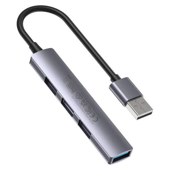 USB хъб Unitek USB3.0/2.0 HUB, 4 порта, uHUB Q4, USB-A вход, USB3.0 x 1, USB2.0 x 3, H1208A