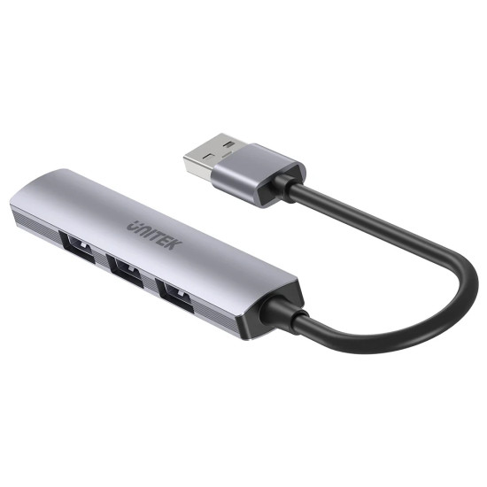 USB хъб Unitek USB3.0/2.0 HUB, 4 порта, uHUB Q4, USB-A вход, USB3.0 x 1, USB2.0 x 3, H1208A