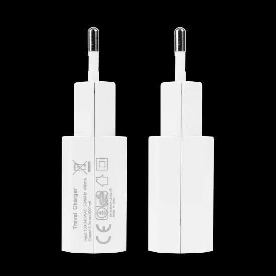 Зарядно VCom Charger AC / 1A 1xUSB White - M010