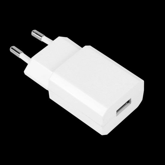 Зарядно VCom Charger AC / 1A 1xUSB White - M010