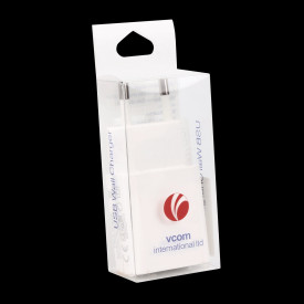 Зарядно VCom Charger AC / 1A 1xUSB White - M010