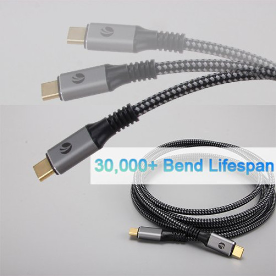 USB кабел VCom USB4.0 Type-C/Type-C 40Gbps, 240W - CU541M-1.2m