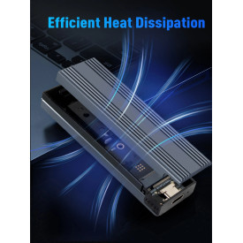Външна кутия за диск VCom Storage Case - M.2 NVMe M/B key - 10Gbps USB3.1 Type-C/A - CU850N