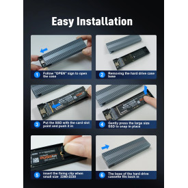 Външна кутия за диск VCom Storage Case - M.2 NVMe M/B key - 10Gbps USB3.1 Type-C/A - CU850N